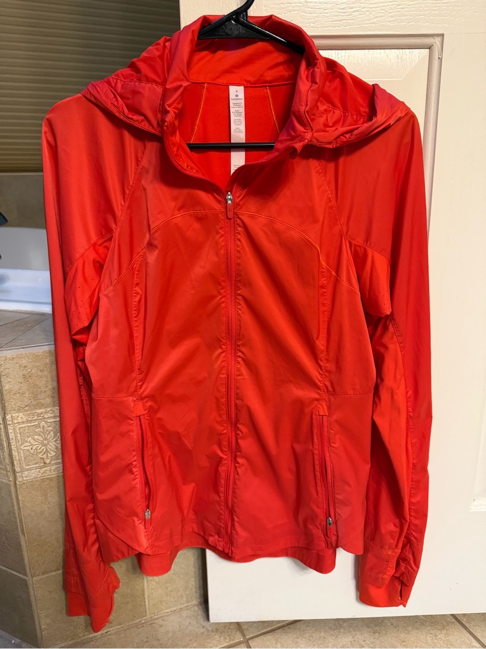 lululemon athletica Red Lightweight Hooded Utility Jacket